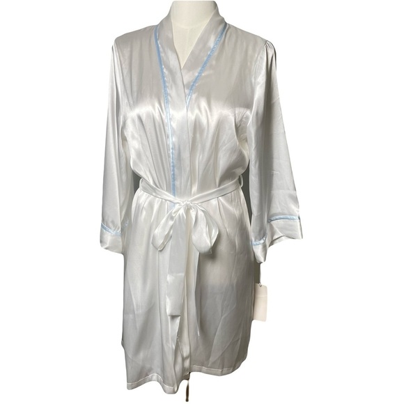 New Linea Donatella White Satin “Bride” Robe Size Small NWT - Picture 2 of 11